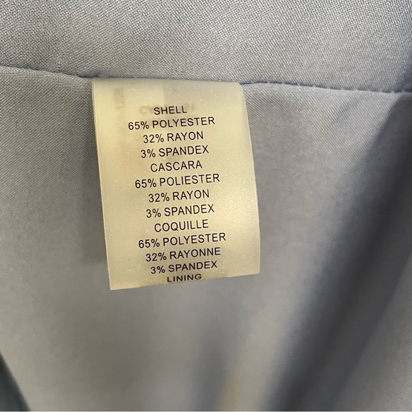 Vince Camuto Blue Cap Sleeve Asymmetrical Dress With Peplum Pencil Skirt- Size 4 - Picture 3 of 15